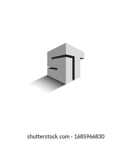 Letter ST modern logo design concept. Vector