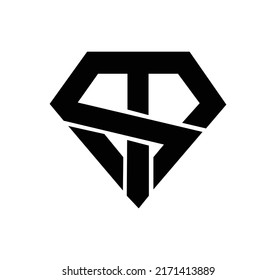 Letter ST SP Logo Design , Minimal ST SP Monogram in Editable Vector Format
