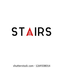 Letter A Stairs Logo Design Inspiration