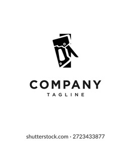 Vector de icono de logotipo de grapadora de letra I