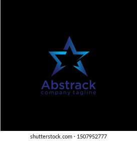 letter A star abstract logo design  Vector 