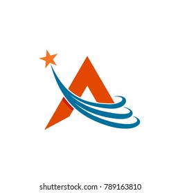 Letter A With Star Logo