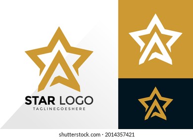 Letter A Star Logo Design, Brand Identity Logos Designs Vector Illustration Template