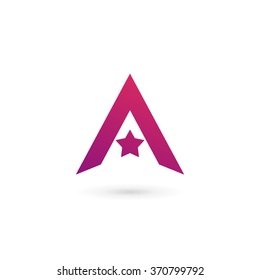 Letter A star logo icon design template elements
