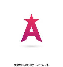 Letter A star logo icon design template elements