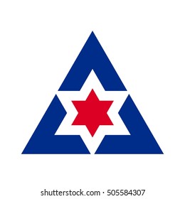 letter and star logo vector
