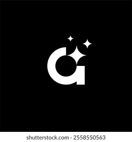 Letter A star or A shining or A cleaning logo concept vector icon