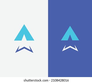 Una carta con diseño de vector de símbolo estrella, A con diseño de estrella, Diseño de logotipo, Diseño de logotipo, Plantilla de vectores con logotipo de estrella