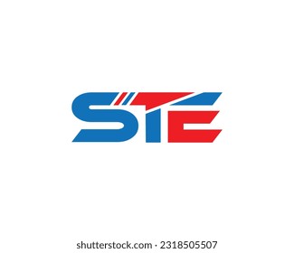 Letter STE logo icon design template vector element.