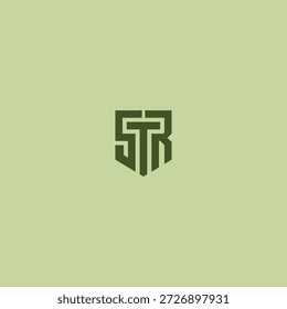 Letter STR logo icon flat vector design.
