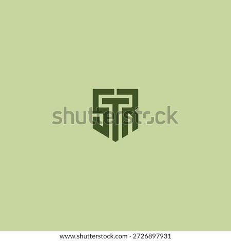 Letter STR logo icon flat vector design.
