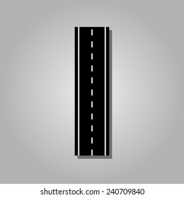I letter. Street font. Road font. I alphabet character.