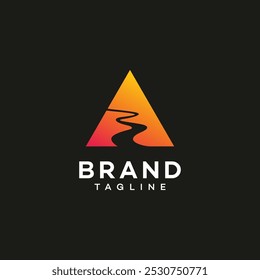 letter A street Logo design vector template illustrations.