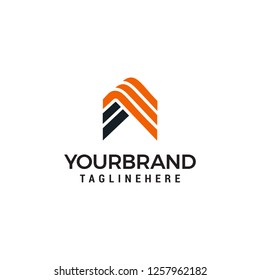 Letter A Stripe Logo template vector