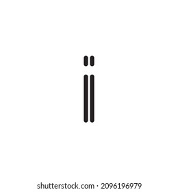letter i stripes, epic simple symbol logo vector