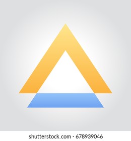 Letter A style typography design template