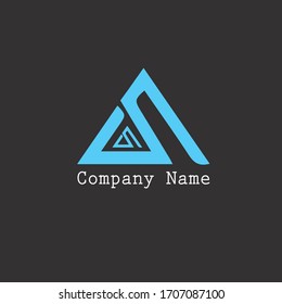 A letter Stylish initial logo design vector template