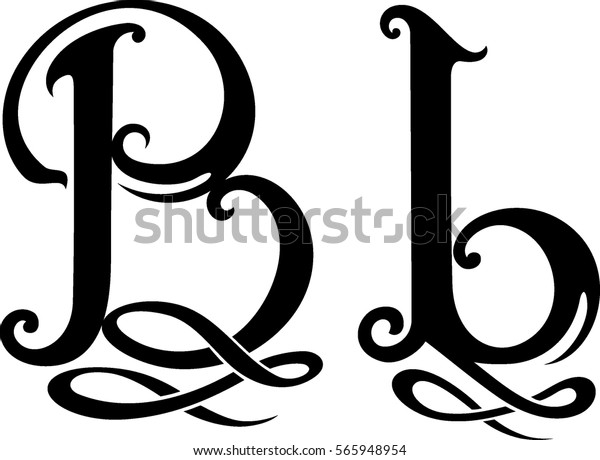 Letter Stylized B Monogram Design Stock Vector (Royalty Free) 565948954