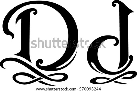 Download Letter Stylized D Monogram Design Stock Vector (Royalty ...