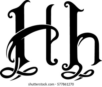 Letter Stylized "H" Monogram Design