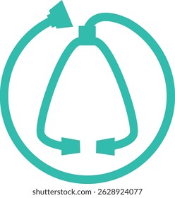 Letter A stylized in the shape of a stethoscope