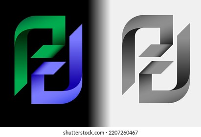 Carta Un logotipo de diseño de plantilla vectorial estilizado, idea universal de tecnología empresarial, ilustración vectorial