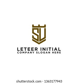 Letter SU Initial icon / logo design Monogram inspiration. - vector