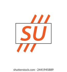 letter SU logo. SU. SU logo design vector illustration for creative company, business, industry
