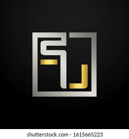 Letter SU modern logo icon monogram design. Outstanding professional elegant trendy based alphabet. Vector graphic template element in silver and gold color. Can be used for luxury company branding.