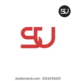 Letter SU Monogram Logo Design