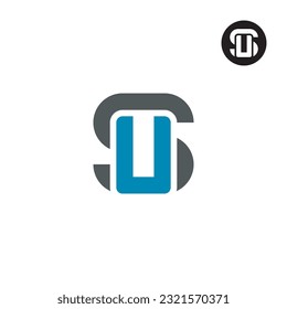 Letter SU Monogram Logo Design