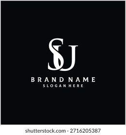 Modelo de vetor de design de logotipo de monograma Carta SU