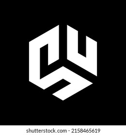 Letter SU polygon logo design