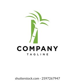 Letter I Sugarcane Logo Icon Vector