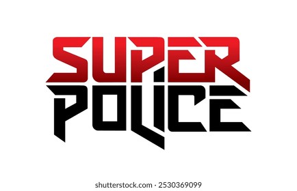 letter super police design vector