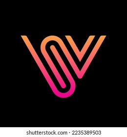 Letra SV creativo diseño de logotipo de monograma moderno