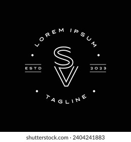 Letter sv or initial sv monogram logo design vector sv vs abstract letters logo monogram
