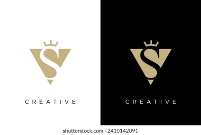 Letter SV or initial SV monogram logo design vector