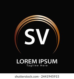 letter SV logo. SV. SV logo design vector illustration for creative company, business, industry
