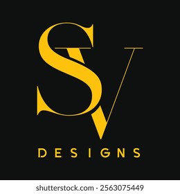 letter SV logo design vector template design for brand.