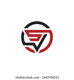 Letter "SV" logo monogram. SV icon design vector