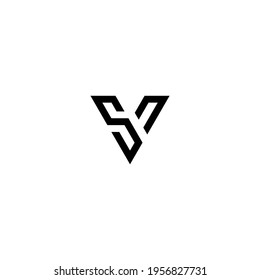 Letter SV monogram logo design vector