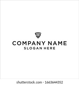 letter sv shield logo design vector illustration template