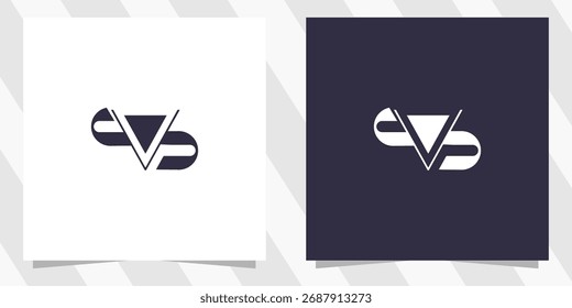 Vector de diseño de logo de Letter SV vs