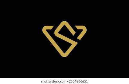 Letter SV VS professional logo design concept. Vector template