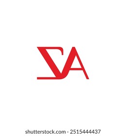 Vector de logotipo geométrico vinculado simple de la letra SVA
