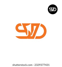 Diseño de logotipo de monograma SVD de carta