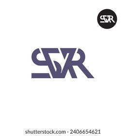 Diseño de logotipo de monograma SVR Carta