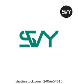 Logo-Design des Letter SVY Monogram