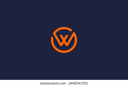 letter sw with circle logo icon design vector design template inspiration